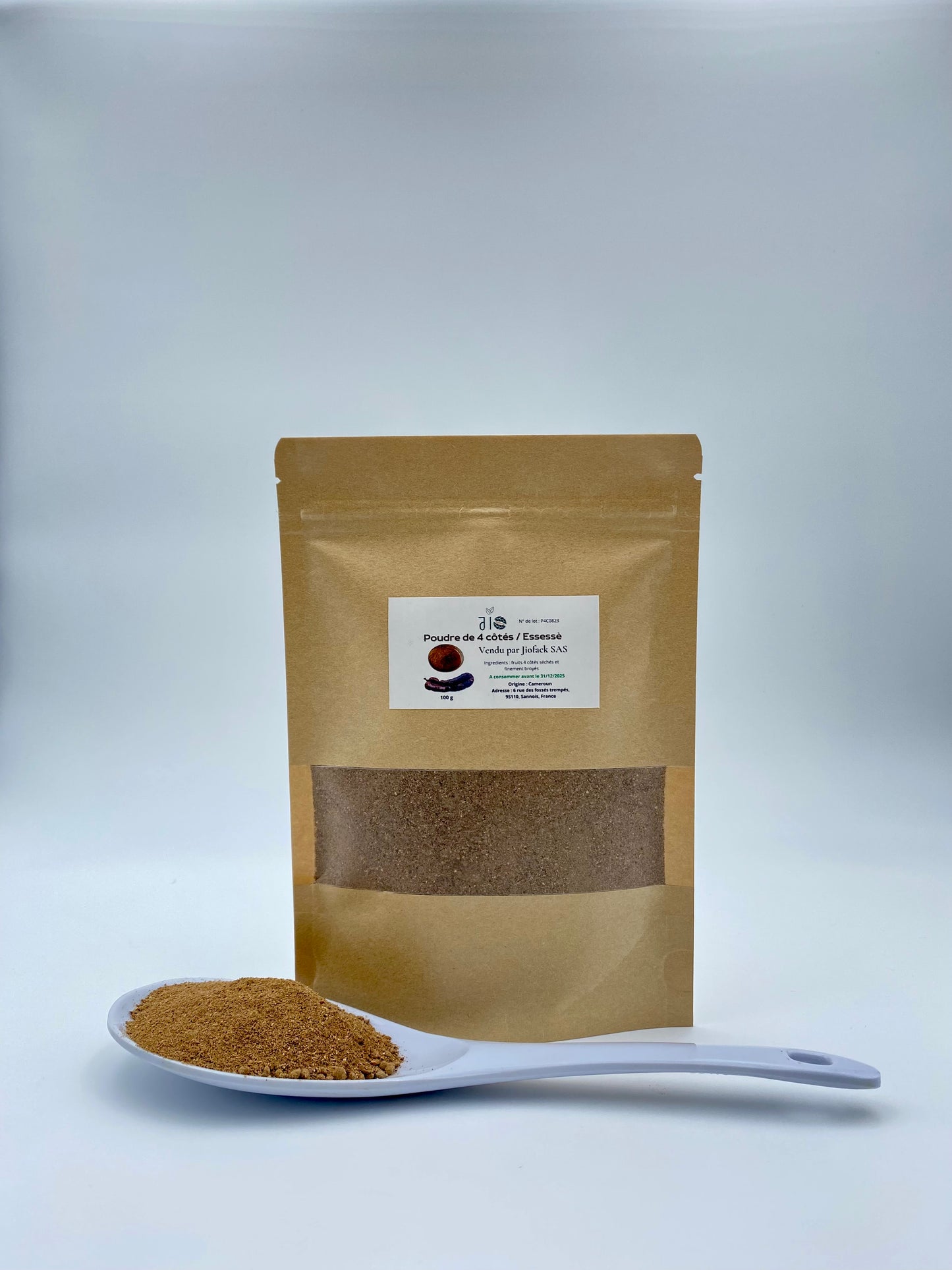 100 g – Poudre du fruit 4 côtés – Essessè – Sassas – ultra pure – Aucun mélange