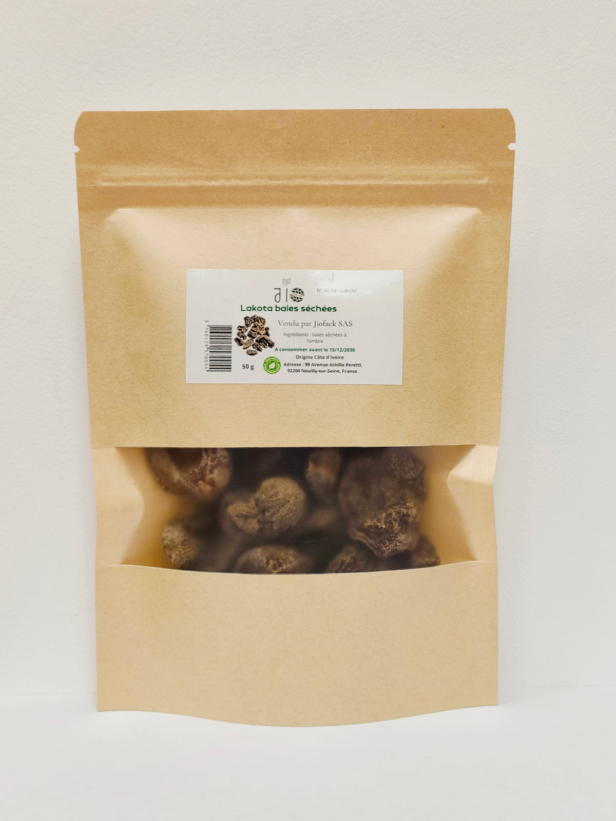 Lakota – Baies séchées – 50 g – Sachet kraft refermable