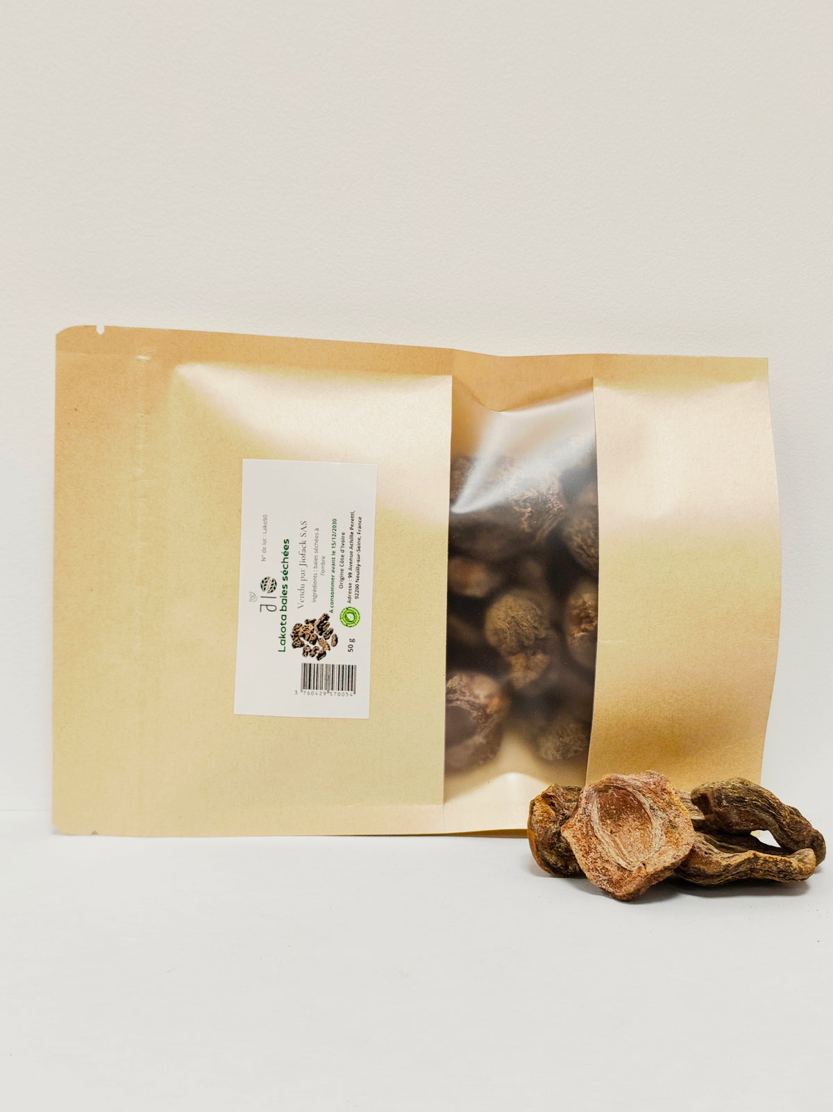 Lakota – Baies séchées – 50 g – Sachet kraft refermable