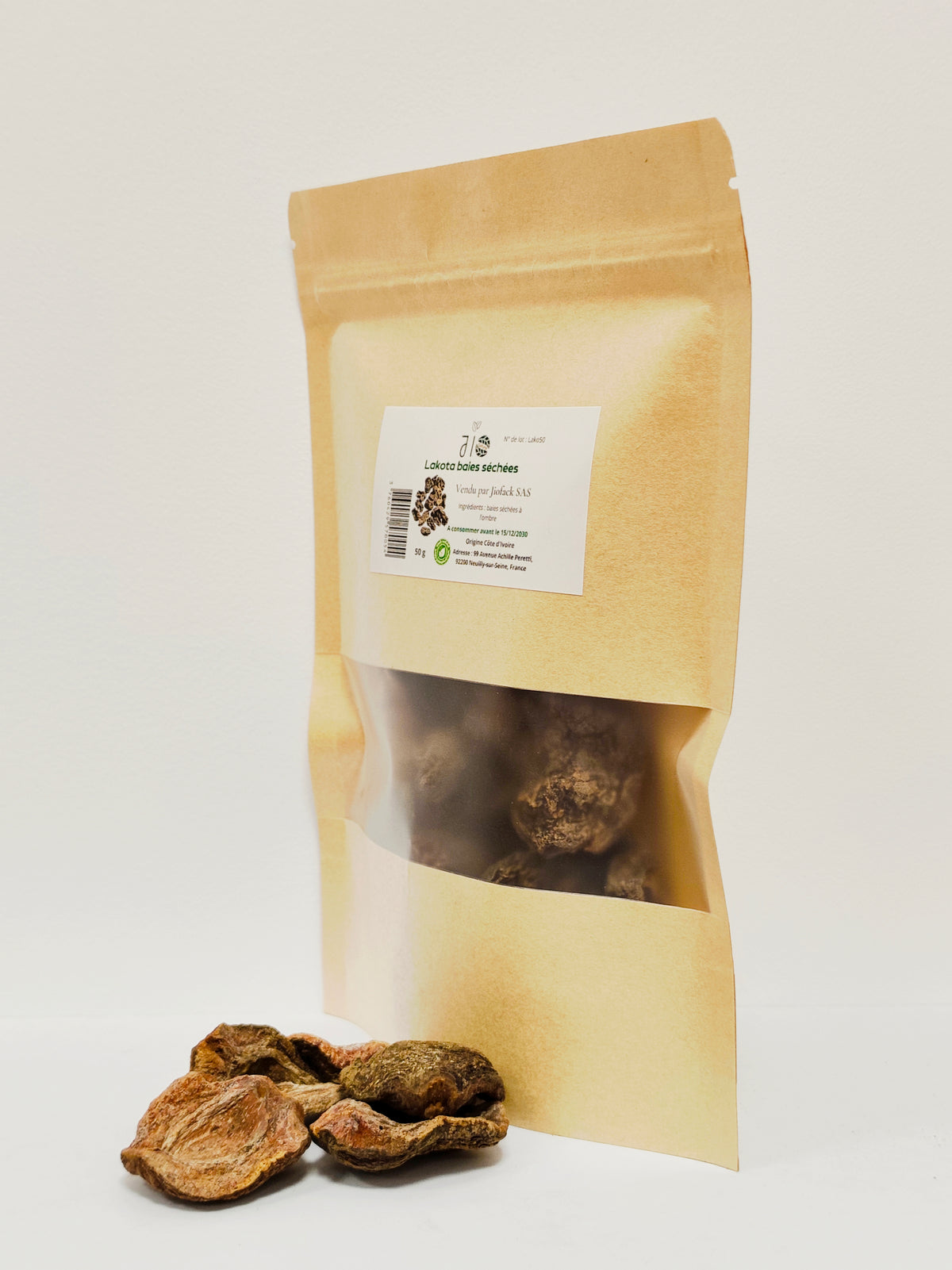 Lakota – Baies séchées – 50 g – Sachet kraft refermable