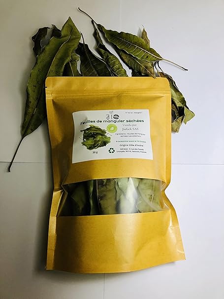 30 g – Feuilles de manguier séchées – 100% naturelles – Pour infusion & soins