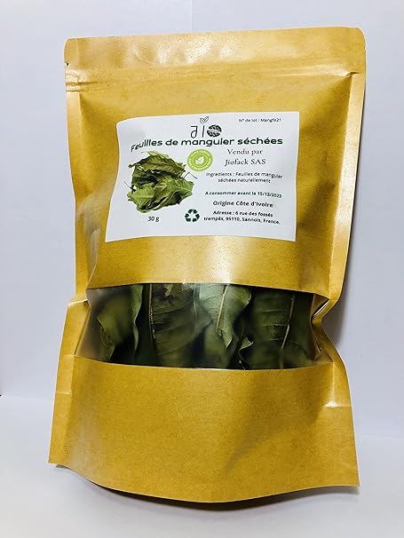 30 g – Feuilles de manguier séchées – 100% naturelles – Pour infusion & soins