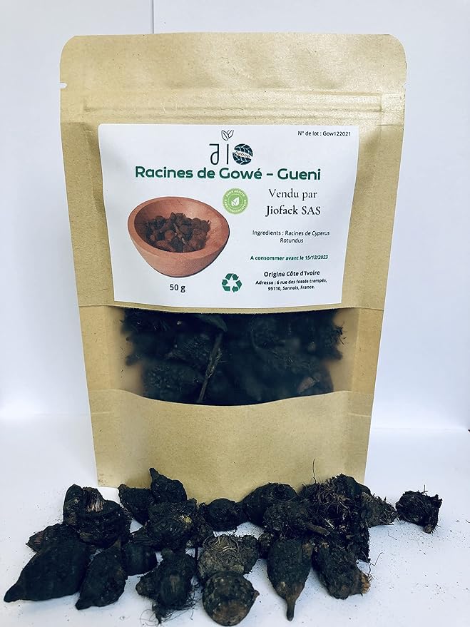 100 g – Gowé – Gueni – Cyperus Rotundus – Pour infusion, soins et encens traditionnels