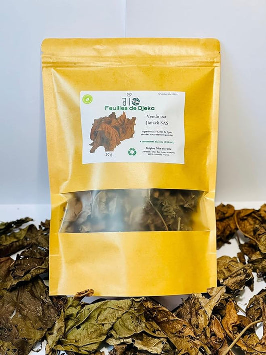 50 g – Feuilles de Djeka Traditionnelles – 100% Naturelles – Pour infusion & Toilette