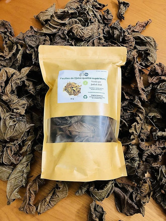 65 g – Feuilles de Djeka Qualité Supérieure – 100% Naturelles – Pour infusion & Toilette