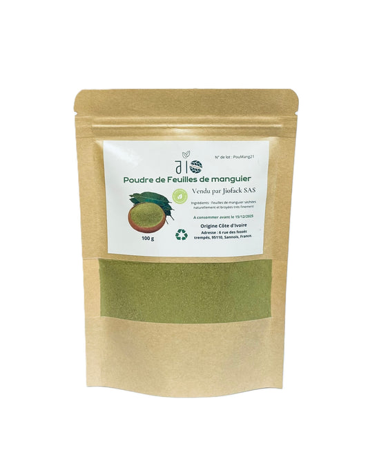 100 g – Poudre de feuilles de manguier ultra fine –100% naturelle – Aucun mélange