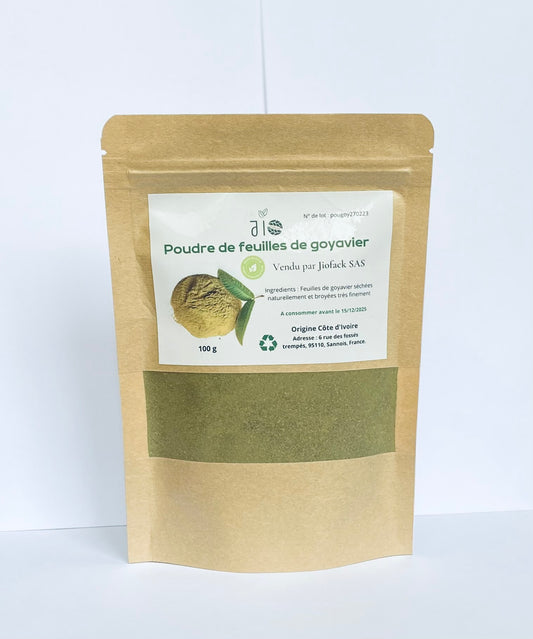 100 g – Poudre de feuilles de goyavier –100% naturelle – Aucun mélange