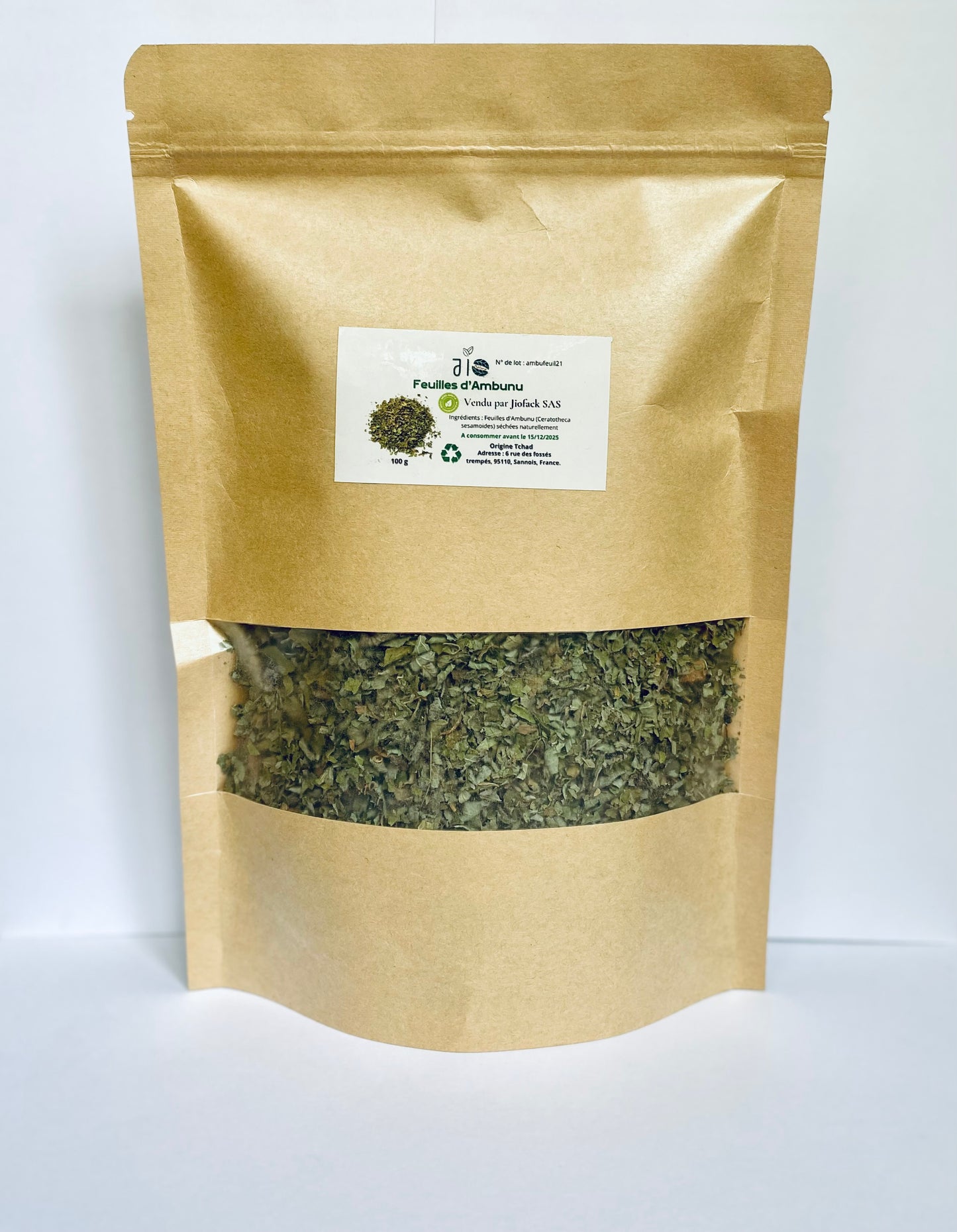 100 g – Feuilles d'Ambunu –100% naturelle – Aucun mélange
