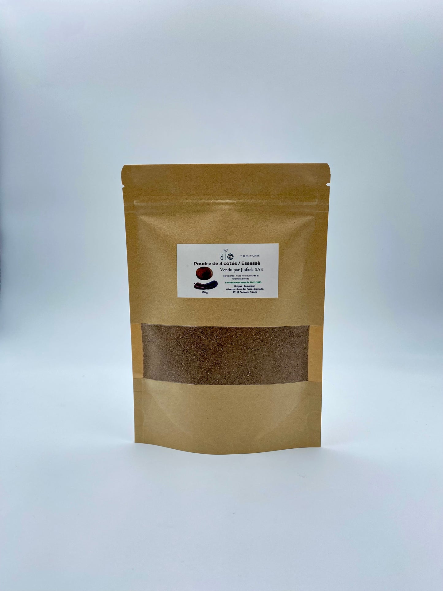 100 g – Poudre du fruit 4 côtés – Essessè – Sassas – ultra pure – Aucun mélange