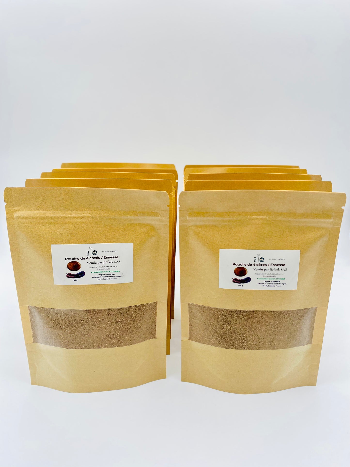 100 g – Poudre du fruit 4 côtés – Essessè – Sassas – ultra pure – Aucun mélange
