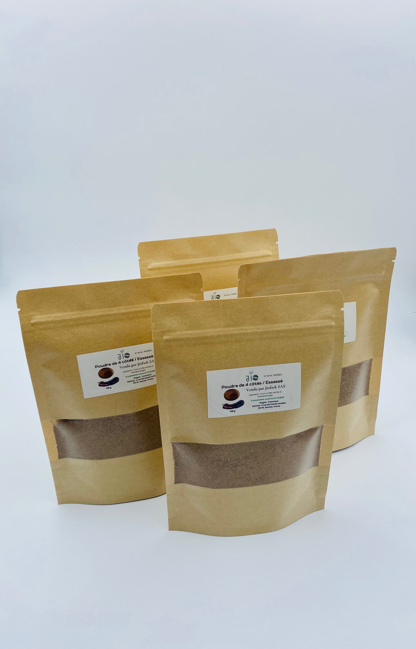 100 g – Poudre du fruit 4 côtés – Essessè – Sassas – ultra pure – Aucun mélange