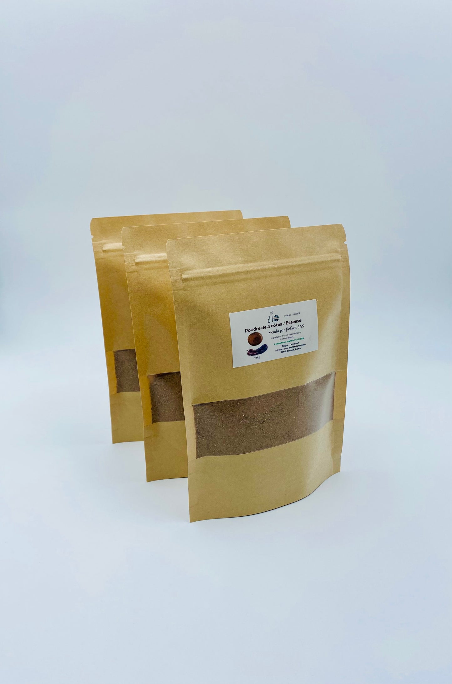 100 g – Poudre du fruit 4 côtés – Essessè – Sassas – ultra pure – Aucun mélange