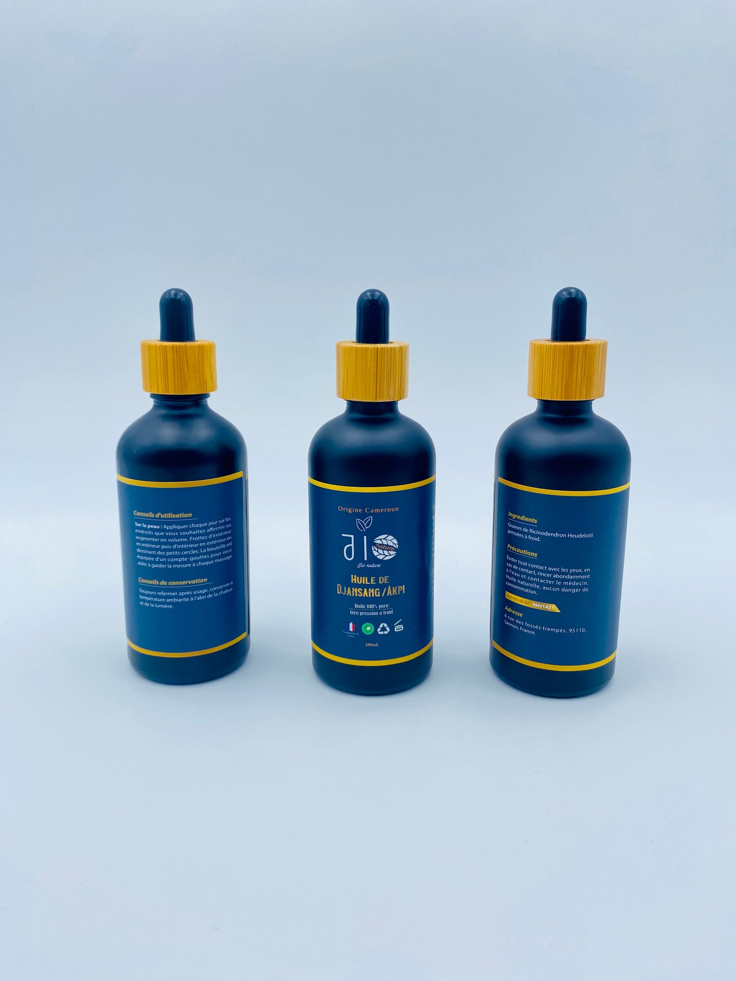 100 ml – Huile d'Akpi/Djansang ultra pure – 1ère pression à froid – Aucun mélange