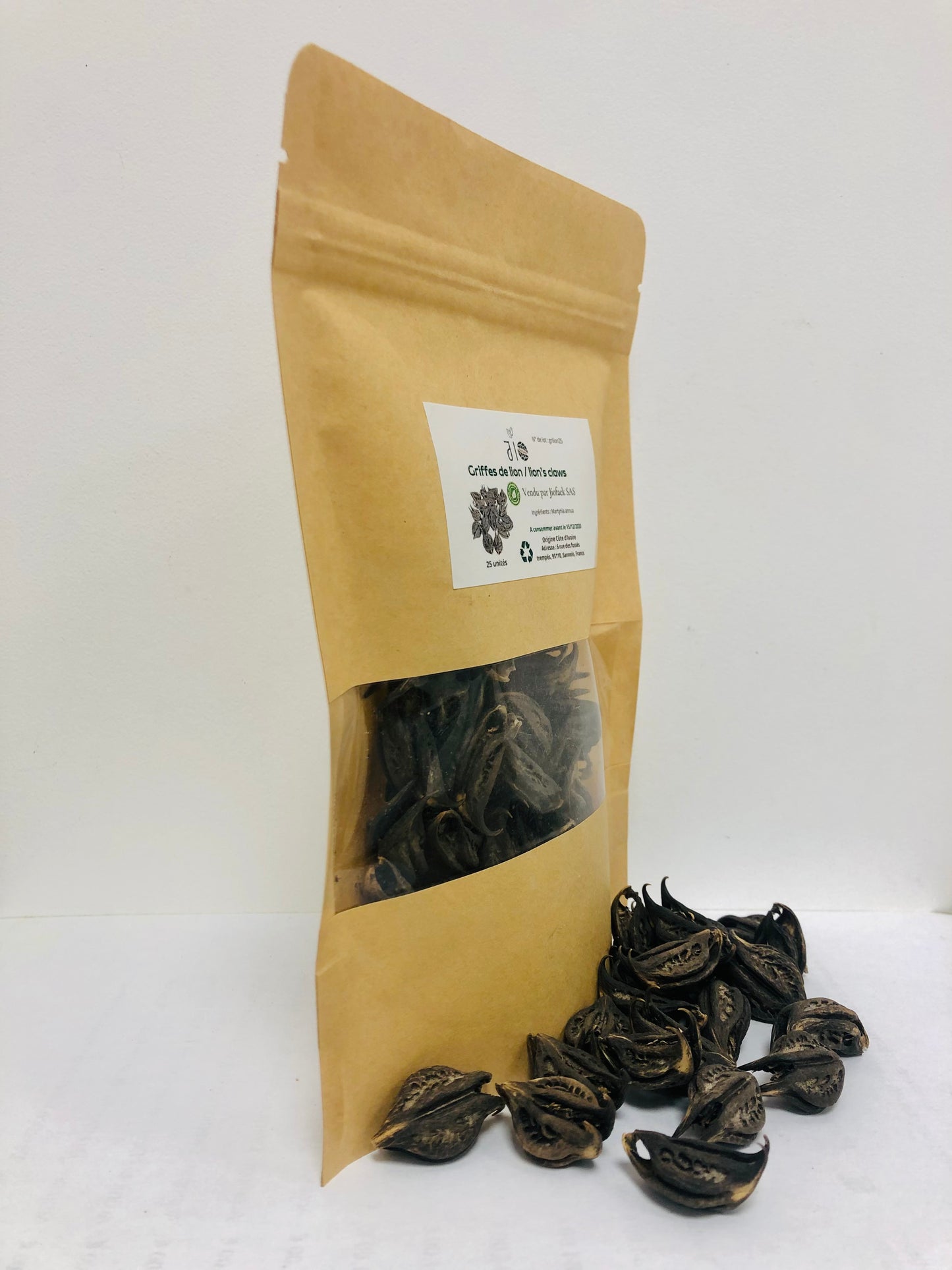 25 Unités - Griffes de Lion Séchées - Bicorne - Warabassoni, Produit 100% Naturel