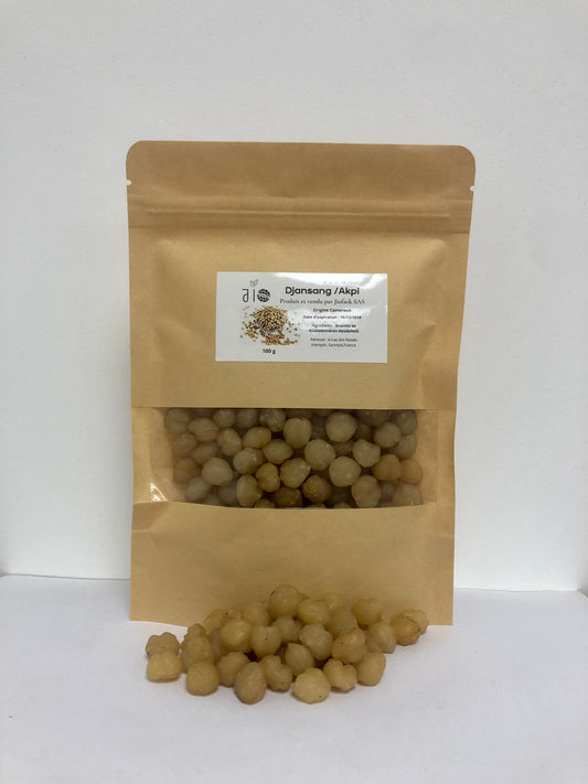 100 g – Grains d’Akpi – Djansang – 100% naturel, Pour Massage, Alimentation & Soins