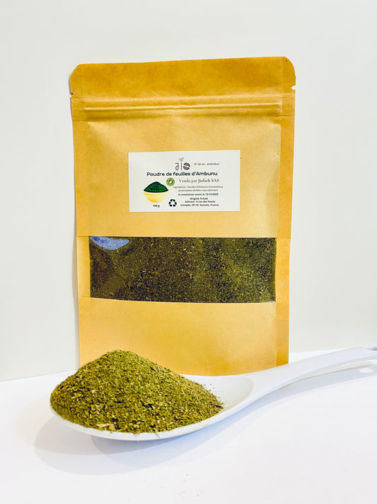 100 g – Poudre Ultra pure de feuilles d'Ambunu – 100% naturelle – Aucun mélange
