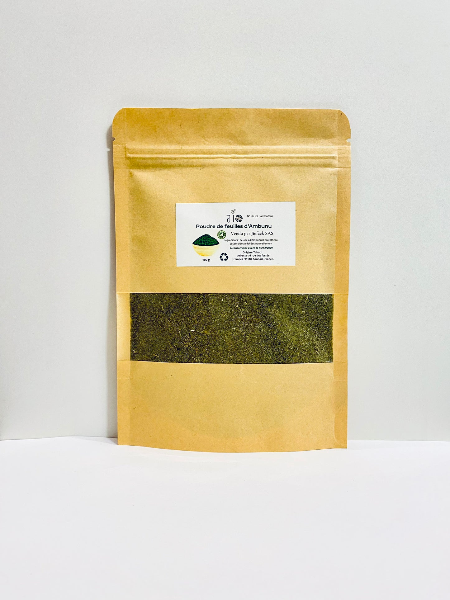 100 g – Poudre Ultra pure de feuilles d'Ambunu – 100% naturelle – Aucun mélange